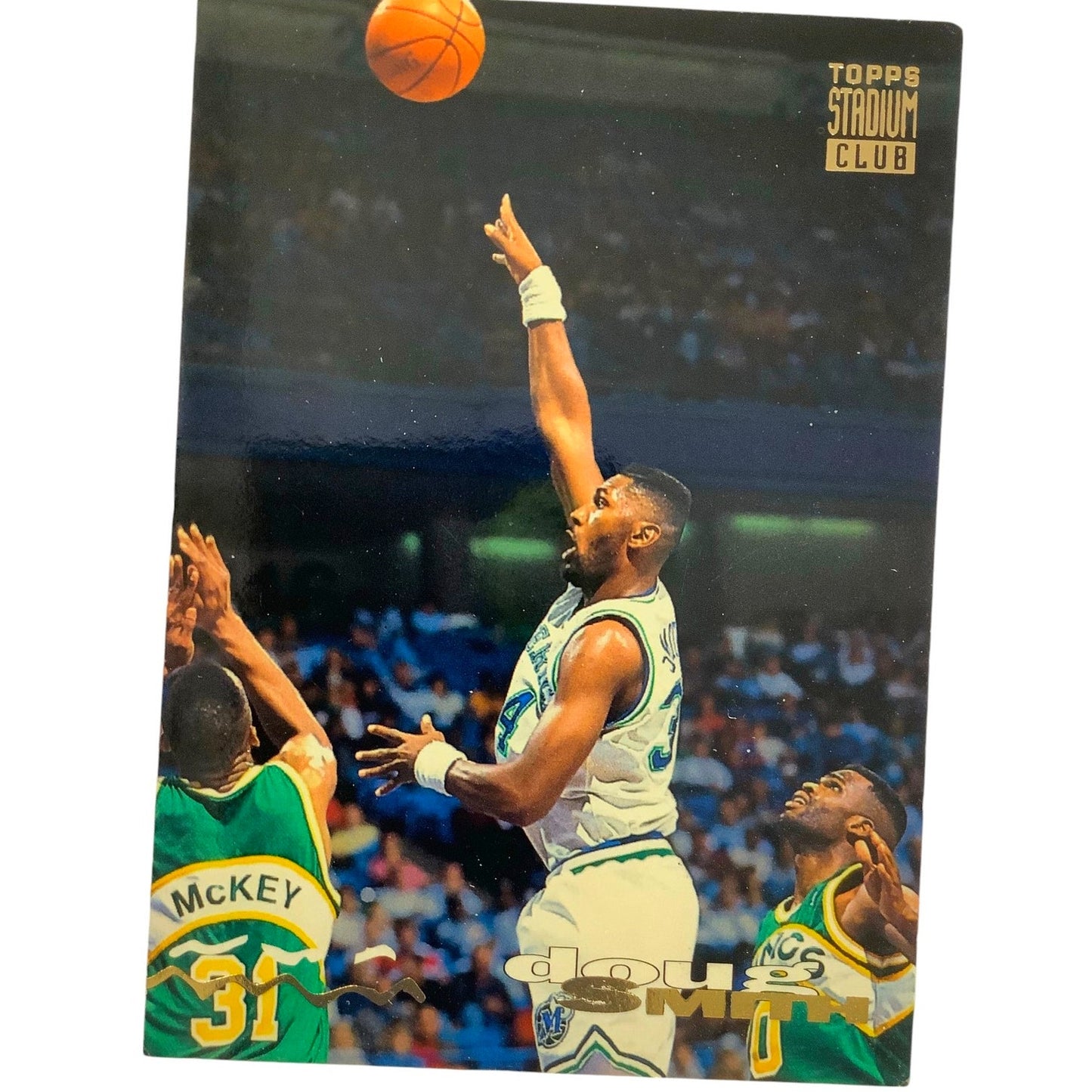 Doug Smith, Dallas Mavericks, 1993 Topps Stadium Club Collector's Card 87, EXC
