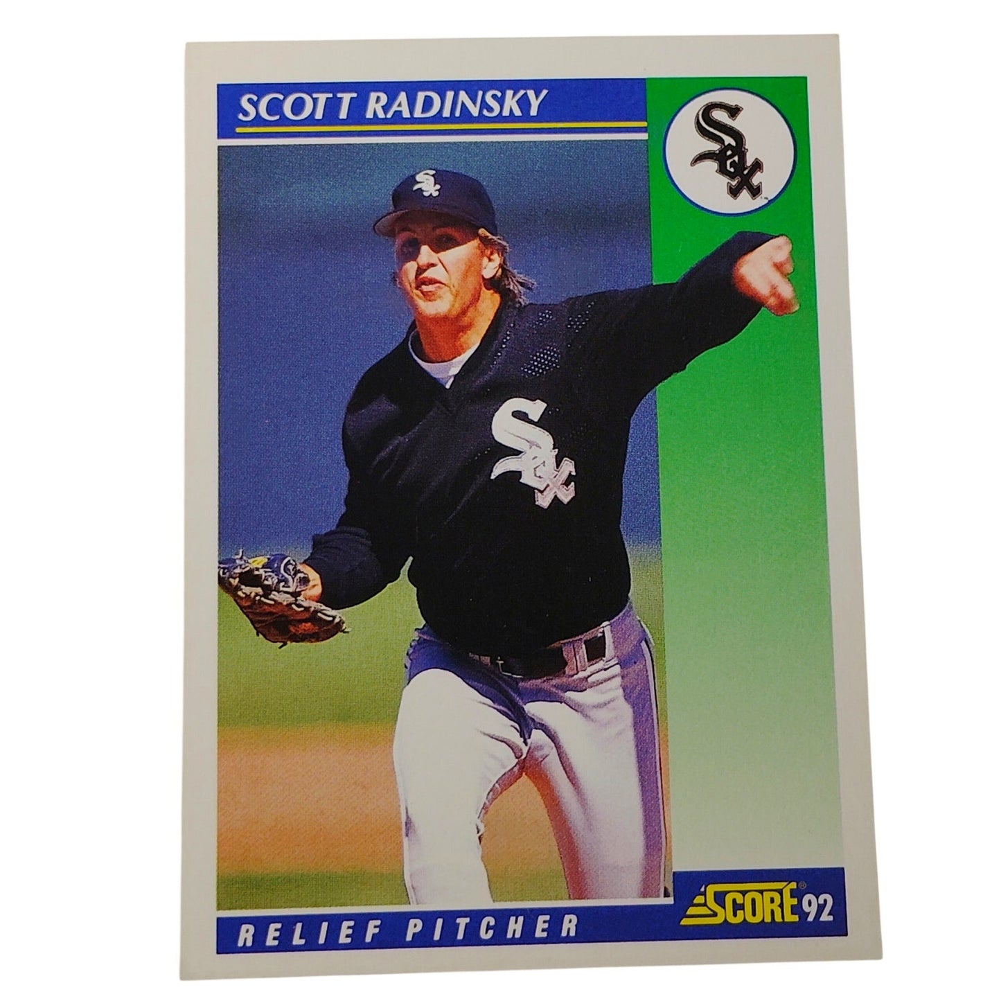 1992 Score Scott Radinsky #444 Chicago White Sox Relief Pitcher MLB Baseball NM