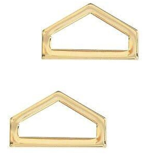 1 Pr U.S. Army ROTC/JROTC Private First Class (PFC) Collar Devices - Gold Finish
