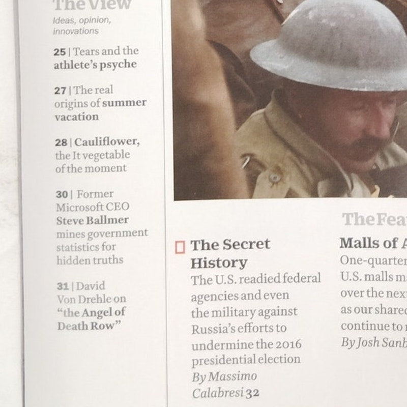 TIME Magazine July 31, 2017 Putin Election Plot - Russia Back Issue