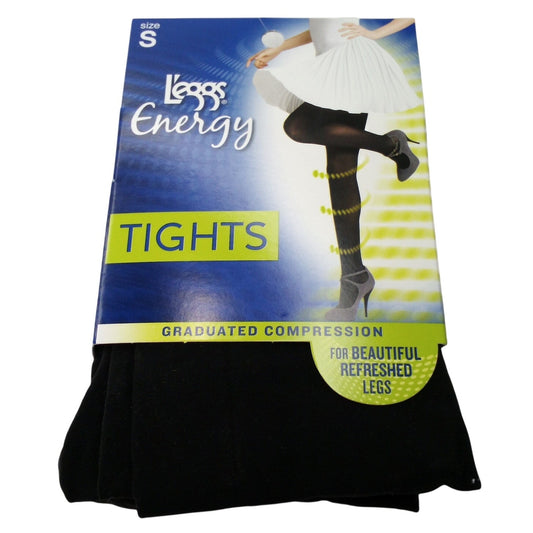 L'eggs Energy Graduated Compression Tights Black S Women's Opaque Pantyhose