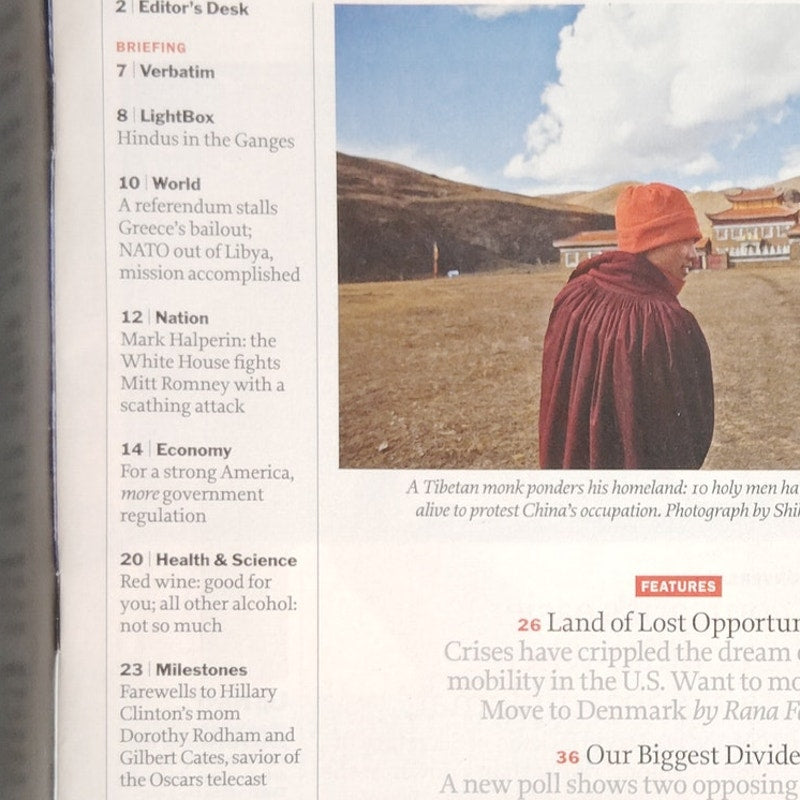 TIME Magazine November 14 2011 Can You Still Move Up in America?, Stephen King