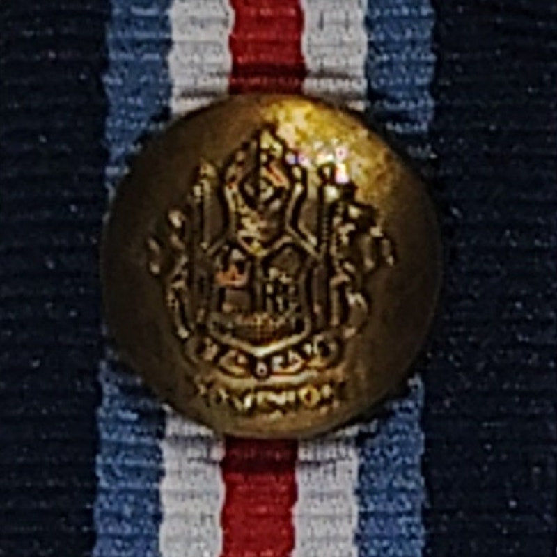 Mini Navy-Style Cosplay Medal 1-1/4" Bronze Charm on 1"x2" Ribbon Republica de Colombia Theme