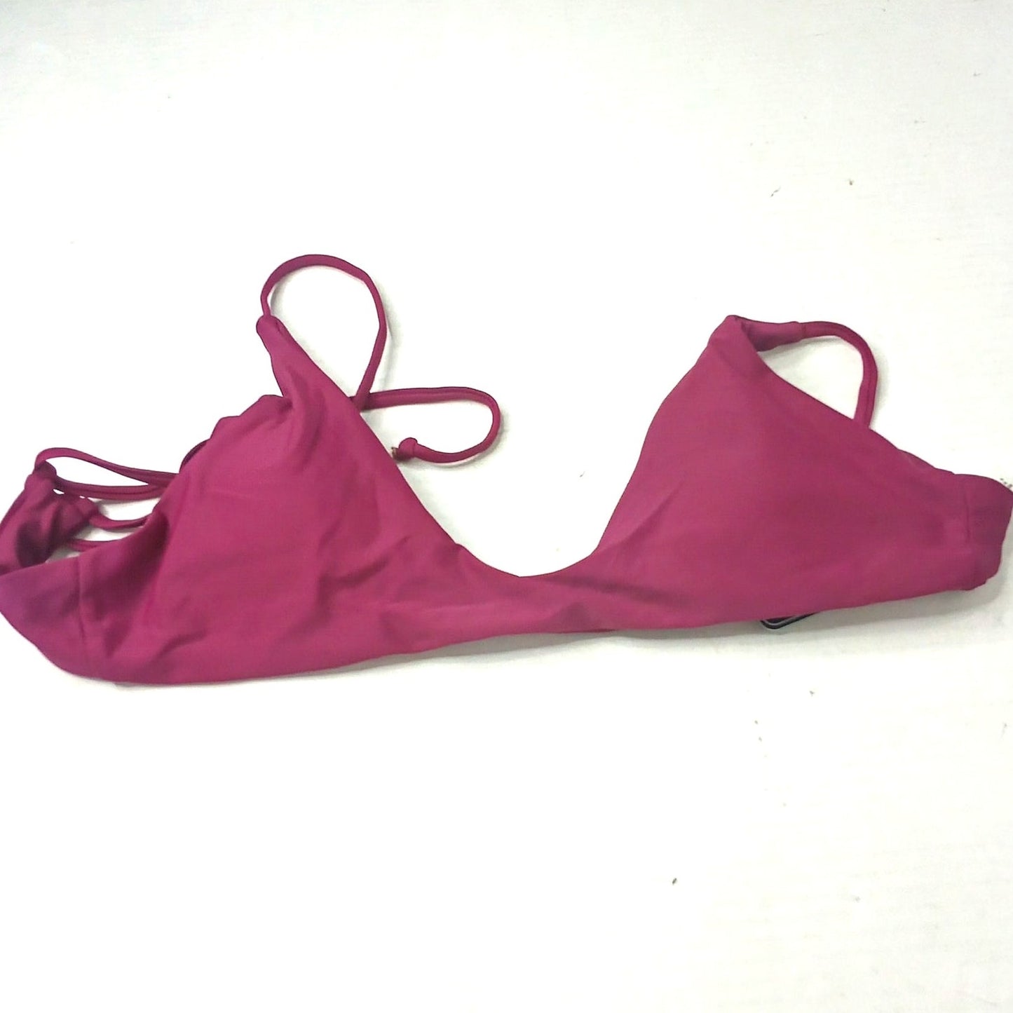 Zaful Burgundy Triangle Bikini Top Nylon Spandex Women’s Swim Top Small (4)