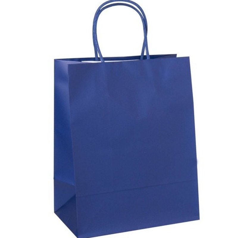 Spritz Small Gift Bags – Navy – 8‑Pack – 9‑3/4" × 7‑3/4"