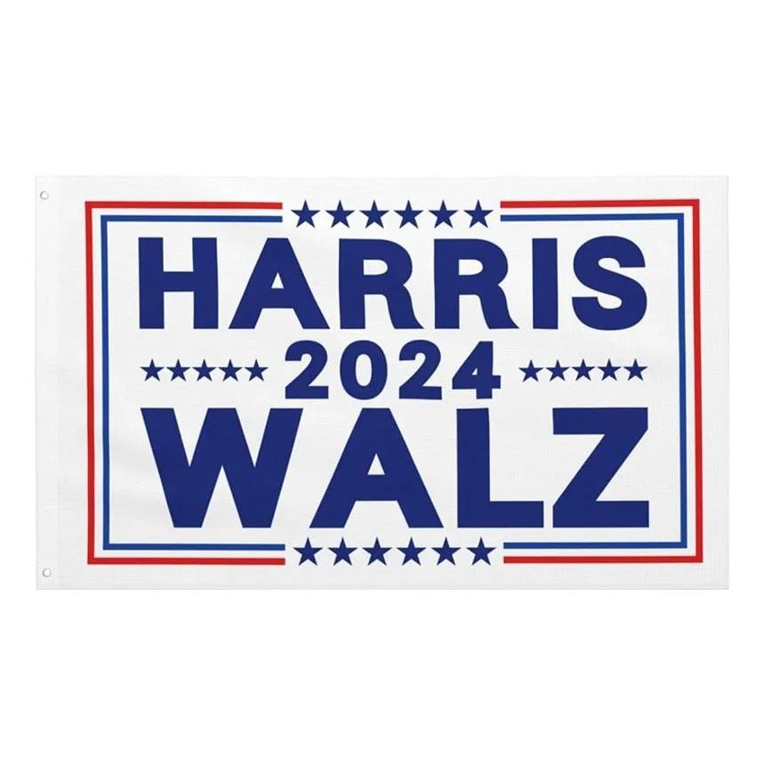 Collectible Kamala Harris 2024 Walz Campaign Flag 3x5 Ft Politics w/ Grommets