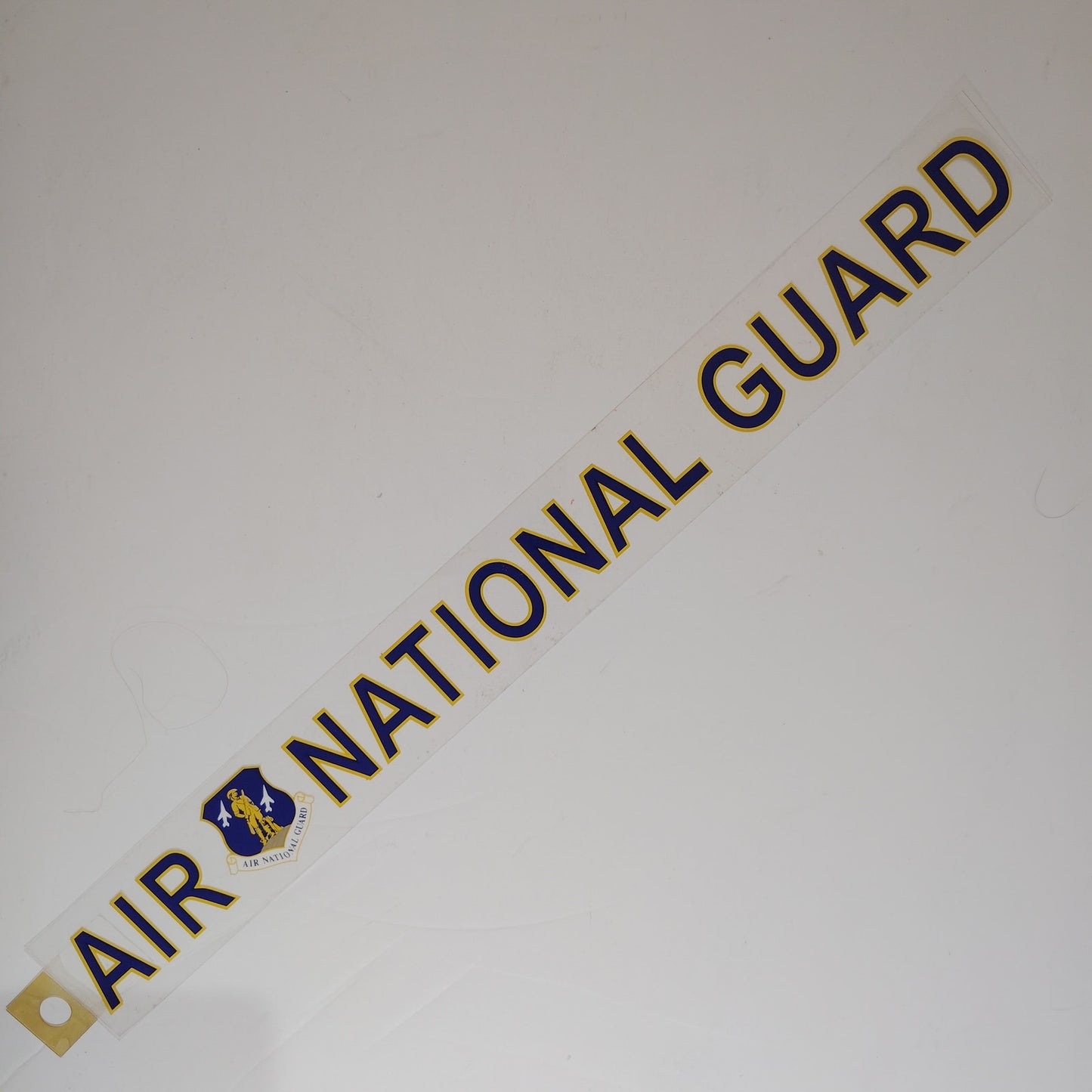 Air National Guard Rear Window Vinyl Decal – 16.5" x 1.75" – Blue/Yellow w/ COA
