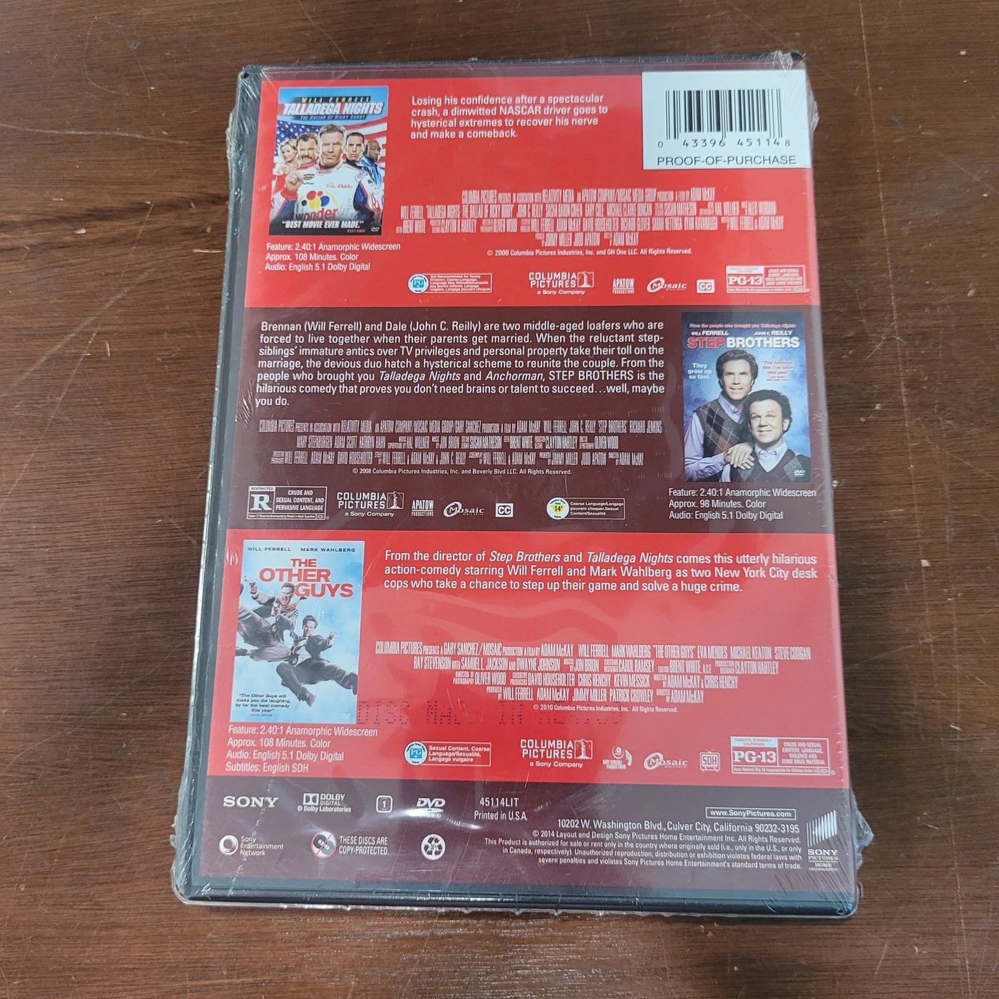 The Other Guys / Step Brothers / Talladega Nights (DVD 3-Movie Set) Will Ferrell