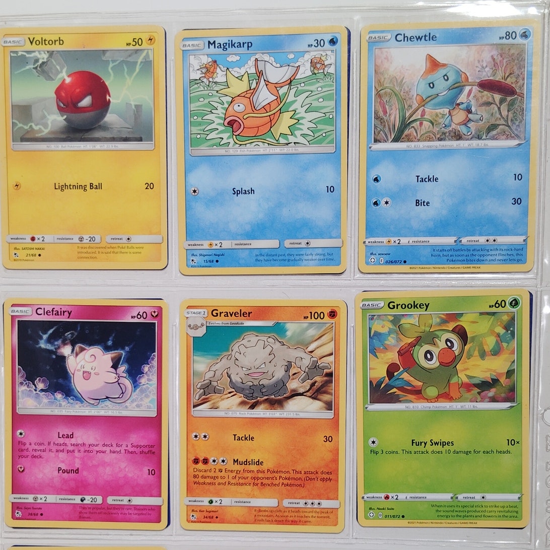 18 Random Pokémon Cards Pictured, Actual Photos Provided