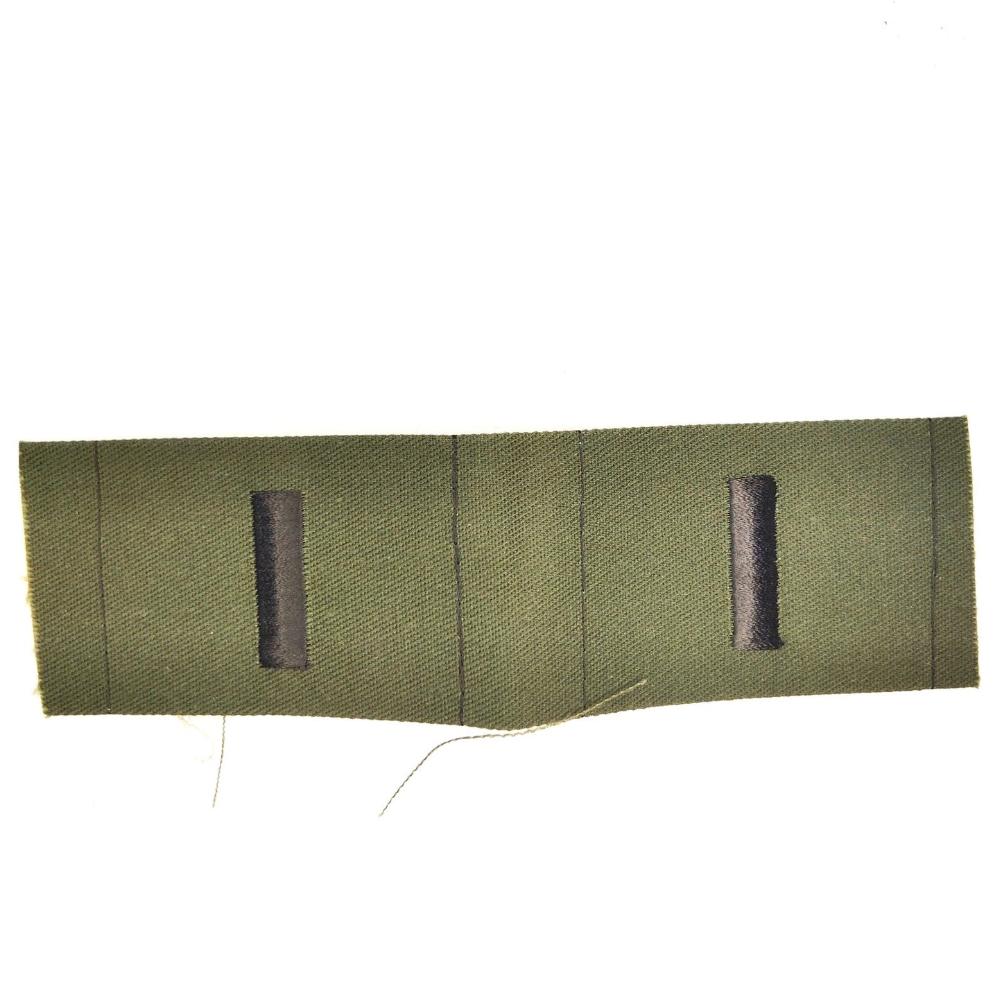 US Army 1st Lieutenant Rank Patch Strip – ODG Black Sew-On Folded Twill