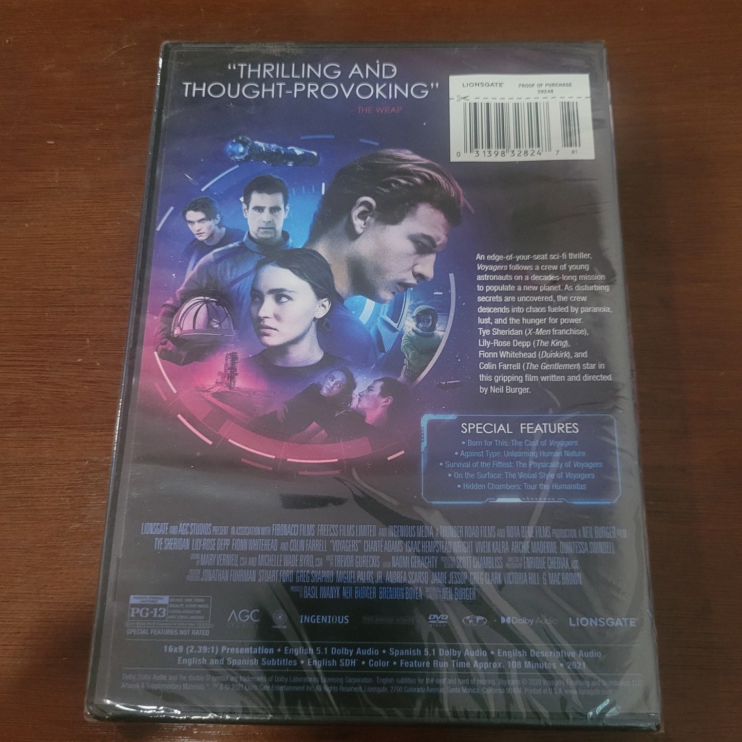 Voyagers DVD 2021 Sci Fi Thriller Colin Farrell T Sheridan Space Survival Drama