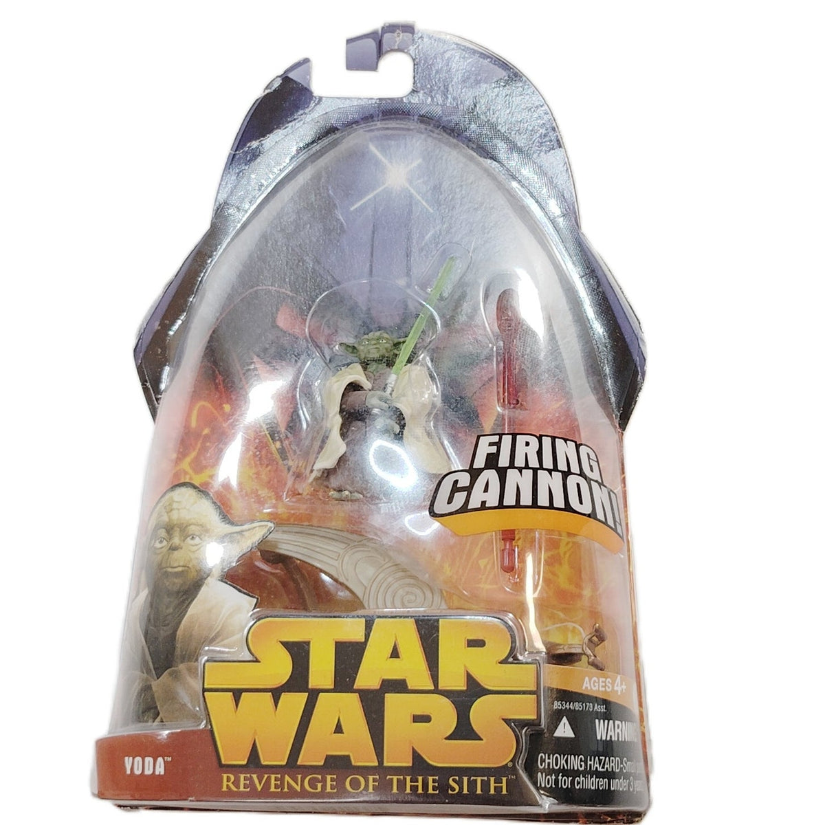 Star Wars Revenge of the Sith #3 Yoda Firing Cannon Action Figure 2005 Hasbro
