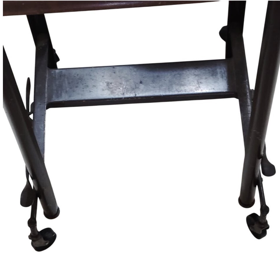 VTG Hi-Lo Metalstand Drop Leaf Typewriter Stand Rolling Cart MCM - LOCAL PICKUP