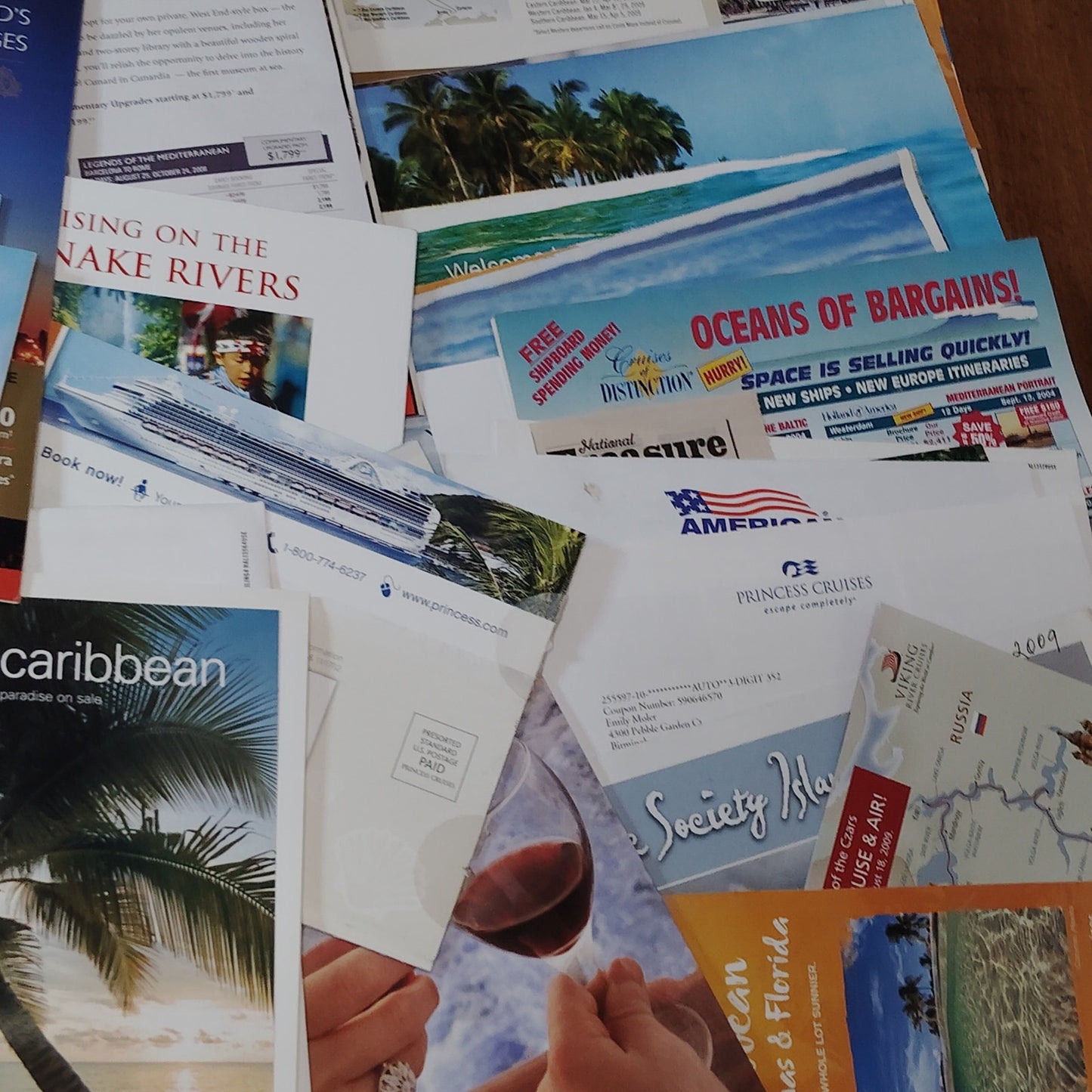 Vintage International Cruise Line Ephemera Collection - Brochures & Ads - 9 Lbs