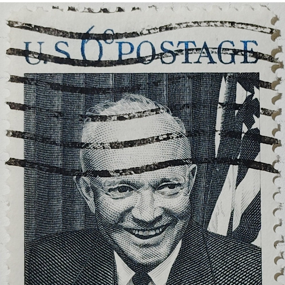1969 US Postage Stamp #1383 Dwight D. Eisenhower 6 Cent Used Presidential