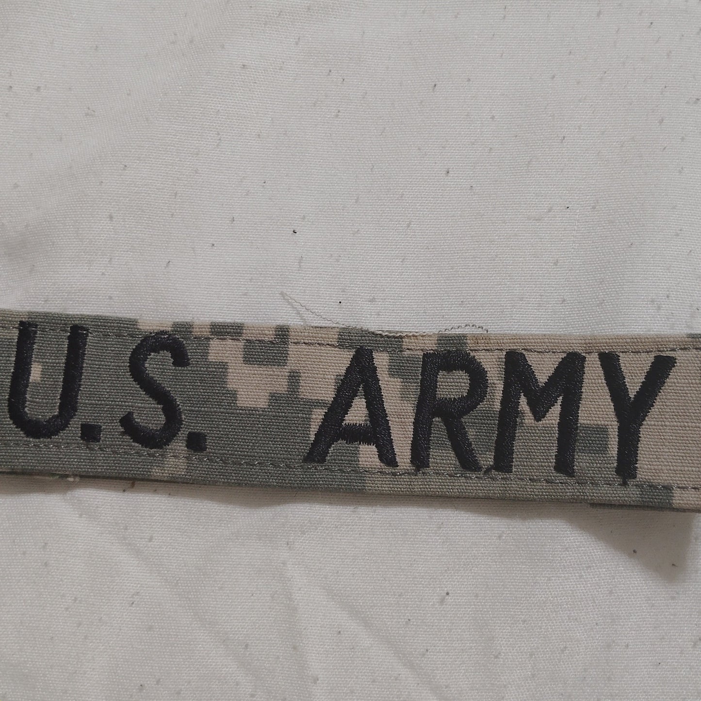 Name Tape “U.S. ARMY” – ACU Digital – 5" × 1" Hook Back – Novelty Patch
