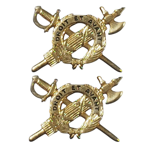 Inspector General Collar Insignia Device Pin Set, 1"W x 3/4"H, Gold, NIP