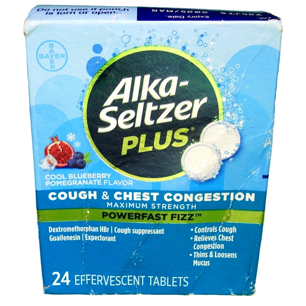 Alka-Seltzer Plus PowerFast Fizz NSAID Cough and Chest Congestion Treatment 24CT