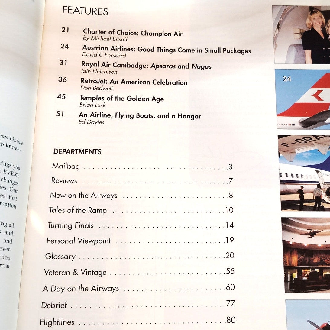 Airways Magazine May 1999 - "An American Celebration" Boeing 727-200 Cover