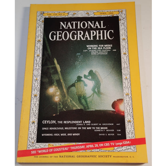 National Geographic Magazine – April 1966 | Ceylon, Wyoming & Space Rendezvous