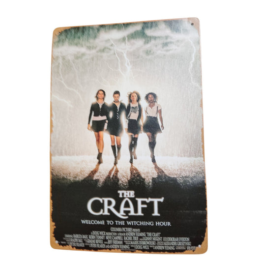 The Craft Movie Retro Tin Sign – 8x12 – 1996 Witching Hour Film Poster Featuring Cast & Credits