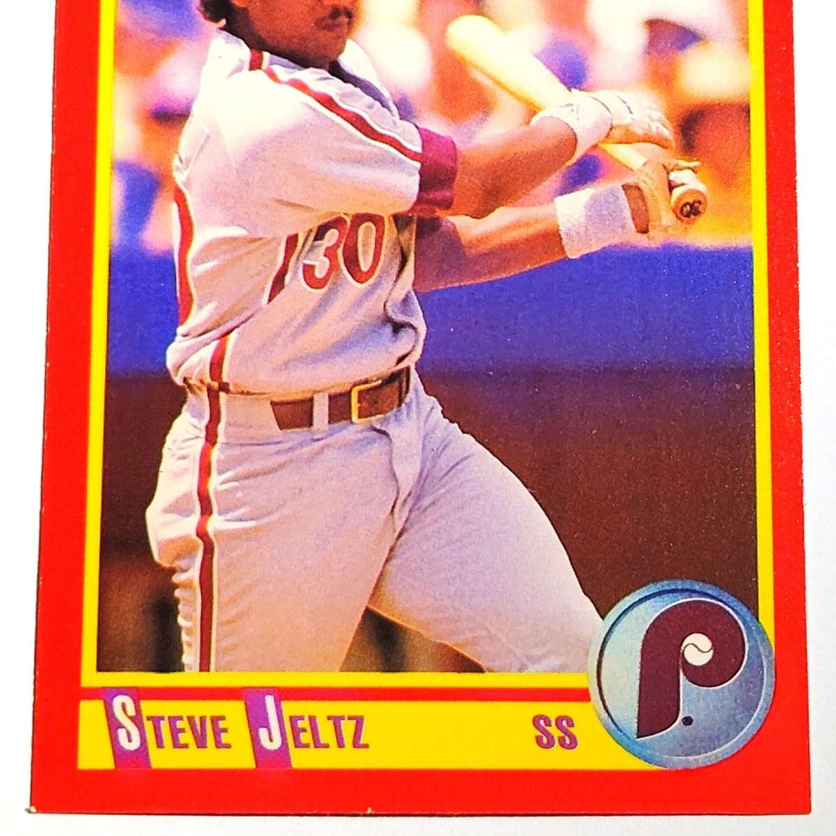 1990 Score Steve Jeltz #421 Philadelphia Phillies Infielder MLB Baseball EX