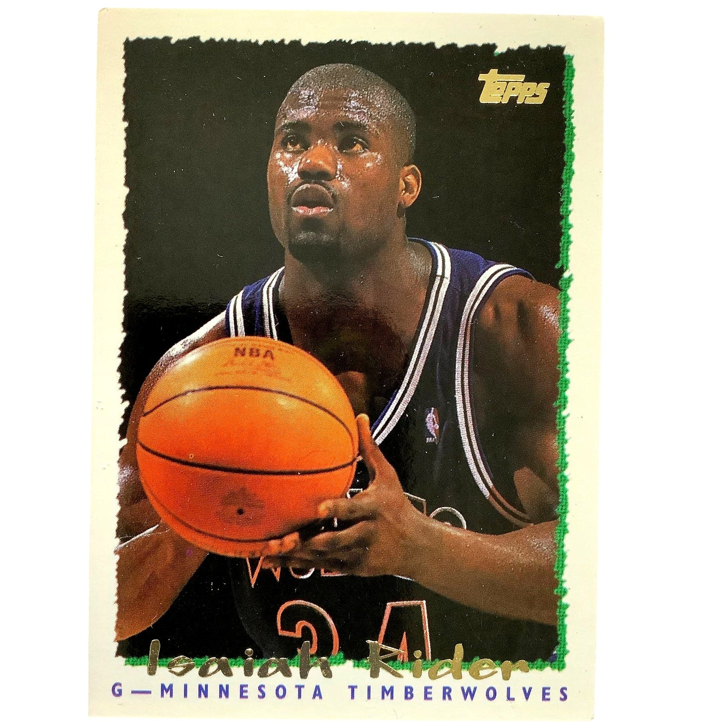 Isaiah Rider, Minnesota Timberwolves, 1994 Topps Collector's Card 115, EXC/NM