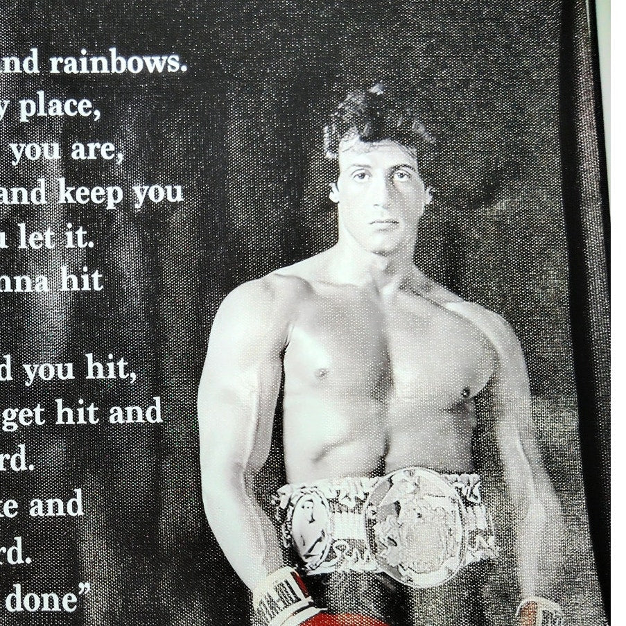 Rocky Balboa Motivational Quote Poster – Boxing Wall Art Print 18x12" (Unframed)