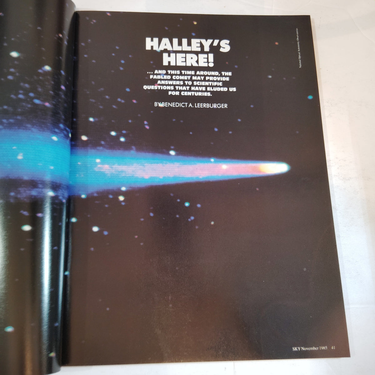 Delta Sky In-Flight Magazine November 1985: Halley's Comet, Hoover Dam, Ty Cobb