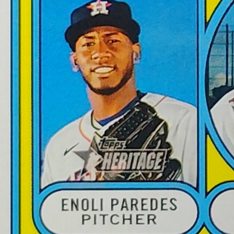 2021 Topps Heritage Rookie Stars Astros 211 Jones Taylor Paredes RC VG/EX