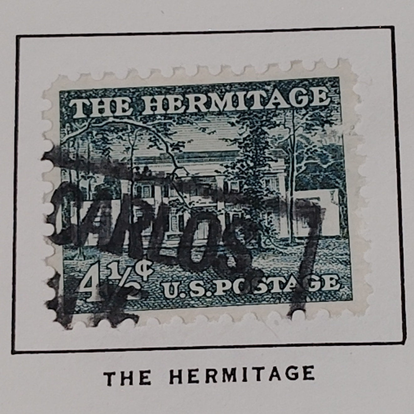 1959 4½¢ The Hermitage Stamp – Liberty Series, Scott #1041 – Andrew Jackson Home