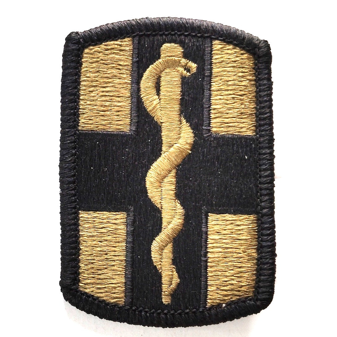 US Army 1st Medical Brigade Novelty Patch OCP 3" × 2" Hook Back, Embroidered
