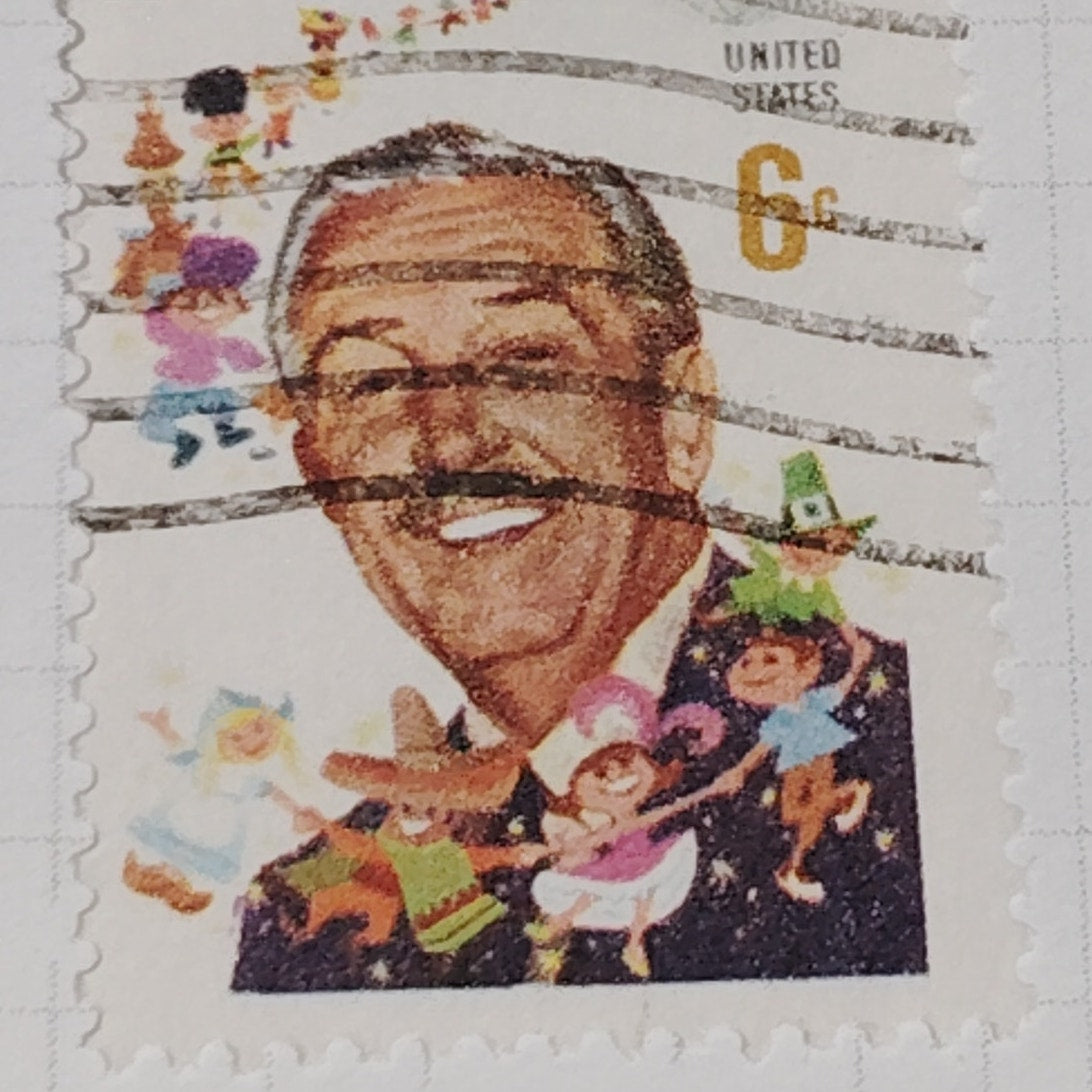 1968 Scott #1355 – 6¢ Walt Disney / Children of the World – Canceled