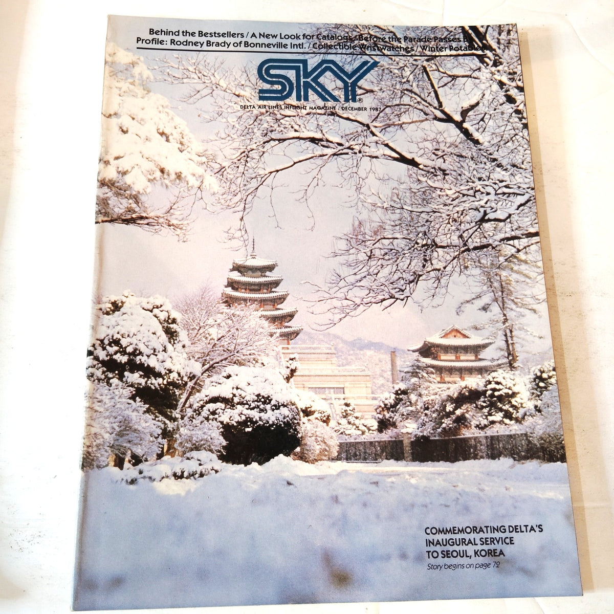 Delta SKY In-Flight Magazine December 1987 - Seoul, Korea Commemoration Edition