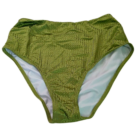 Cupshe Olive Textured High Waist Bikini Bottoms Women’s Small Swim