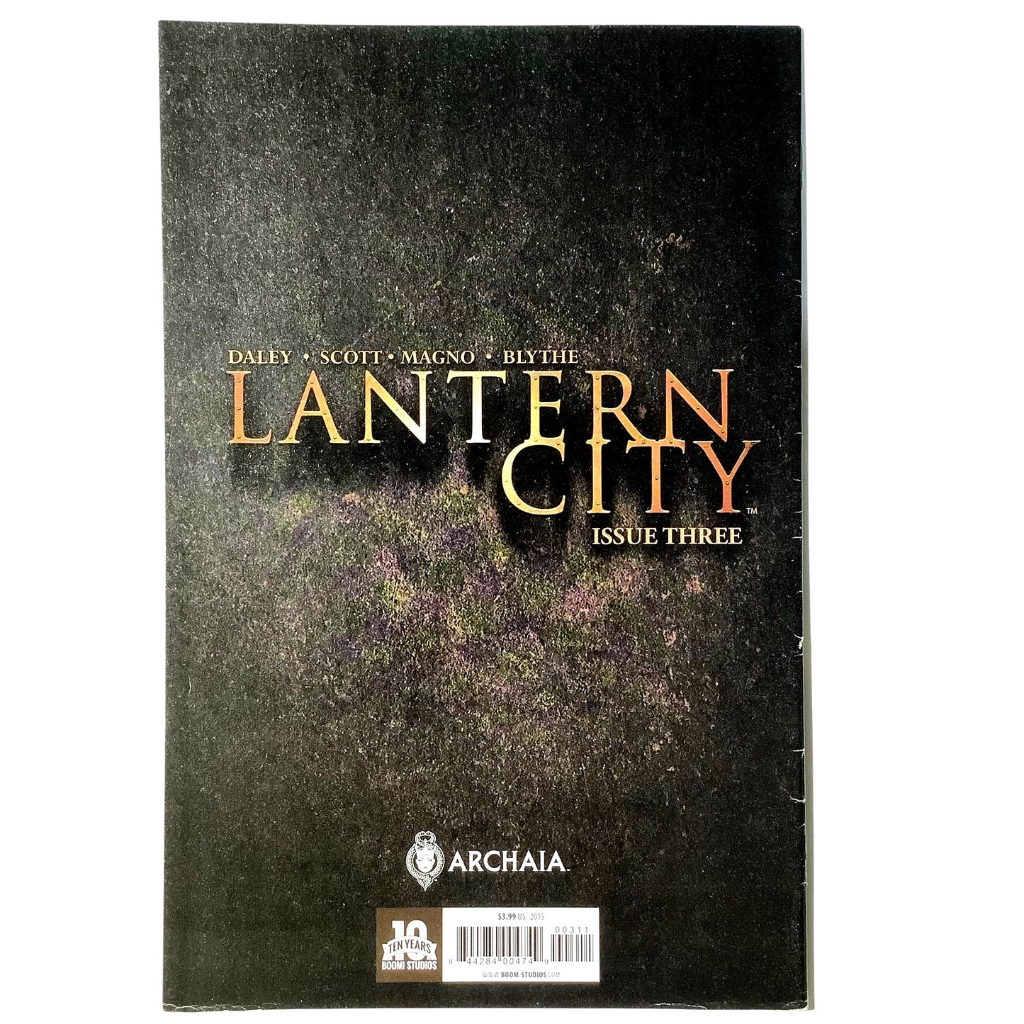 Lantern City #3, July 2015 Boom! Studios Archaia Comics,  NM 9.4