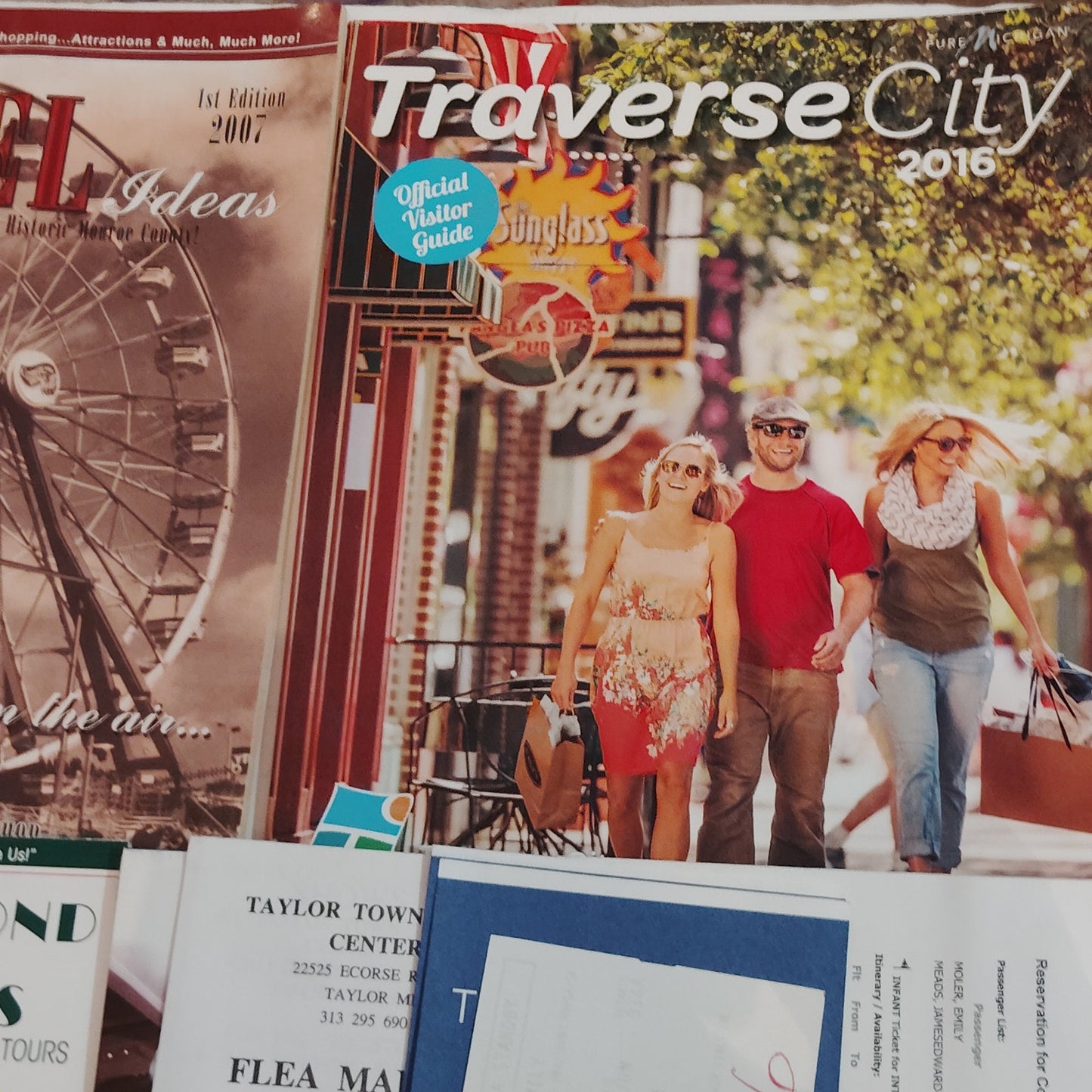 2007 Detroit Michigan Travel Tourism Ephemera Lot - Vintage Brochures Guides