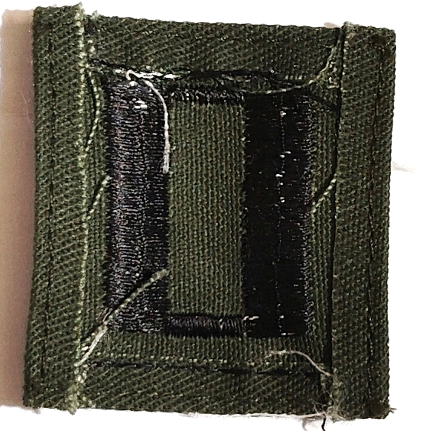 US Army Captain CPT O‑3 Rank Patch ODG Black TE 1‑5/8" × 1‑3/4"