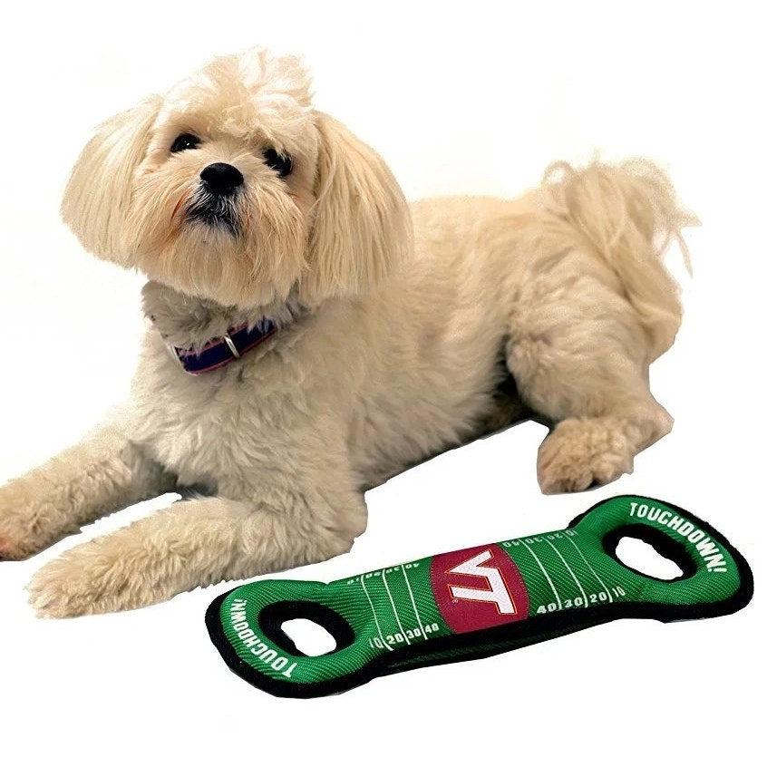 Pets First NCAA Virginia Tech Field Dog Toy – Licensed Canvas Tug & Squeaker