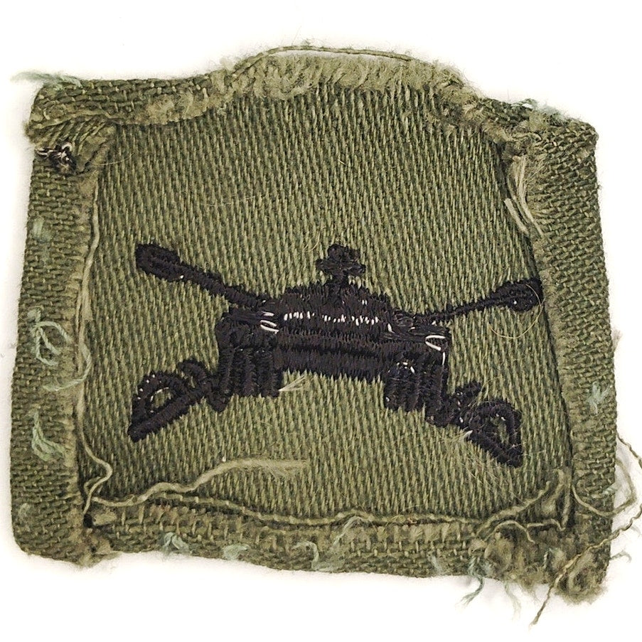 US Army Armor Branch Subdued OD Green Insignia Patch ODG TE 2" × 1‑3/4"