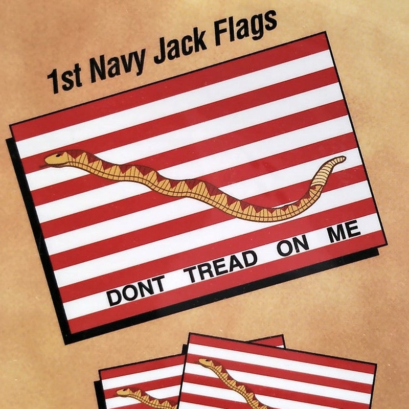 First Navy Jack Temporary Tattoos Novelty Don’t Tread On Me Flag Set NIP