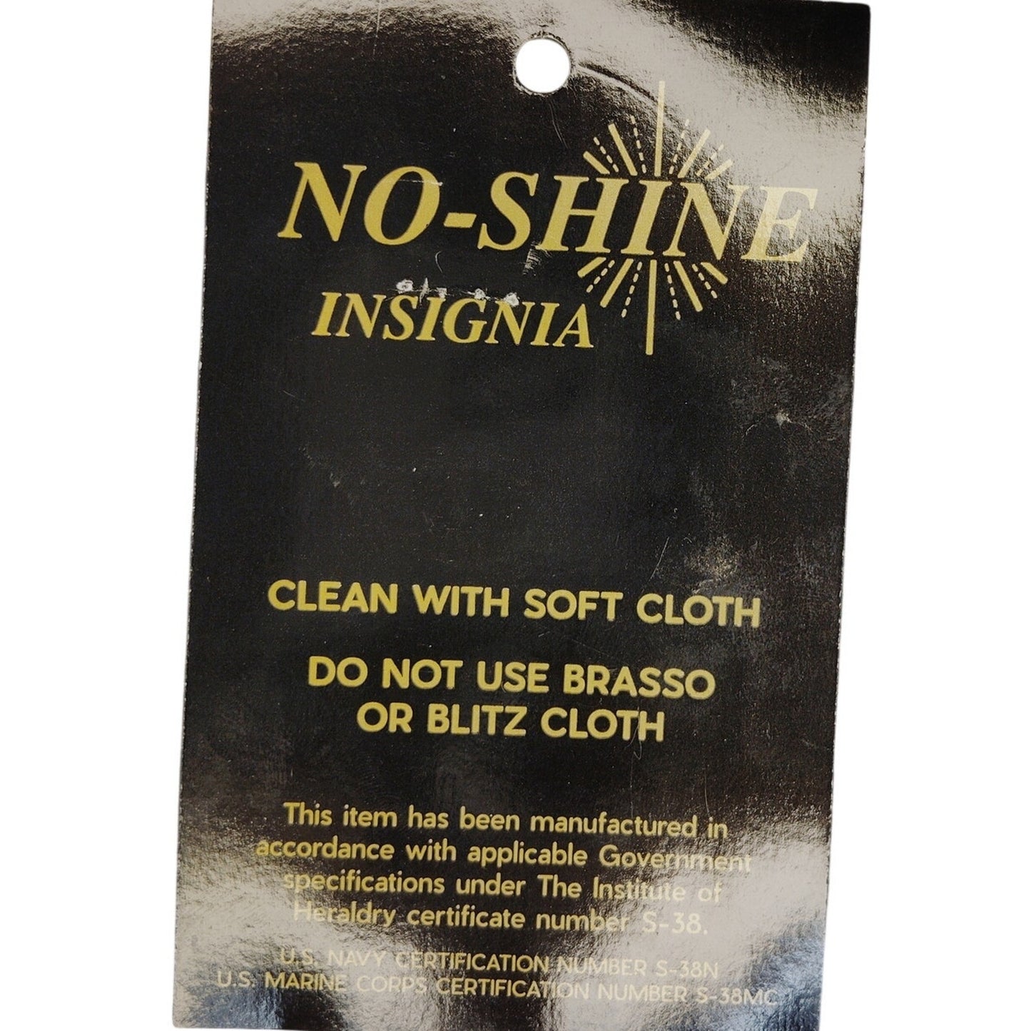 US Army First Sergeant E‑8 No‑Shine Shoulder Marks 4‑1/8" × 2‑1/8"