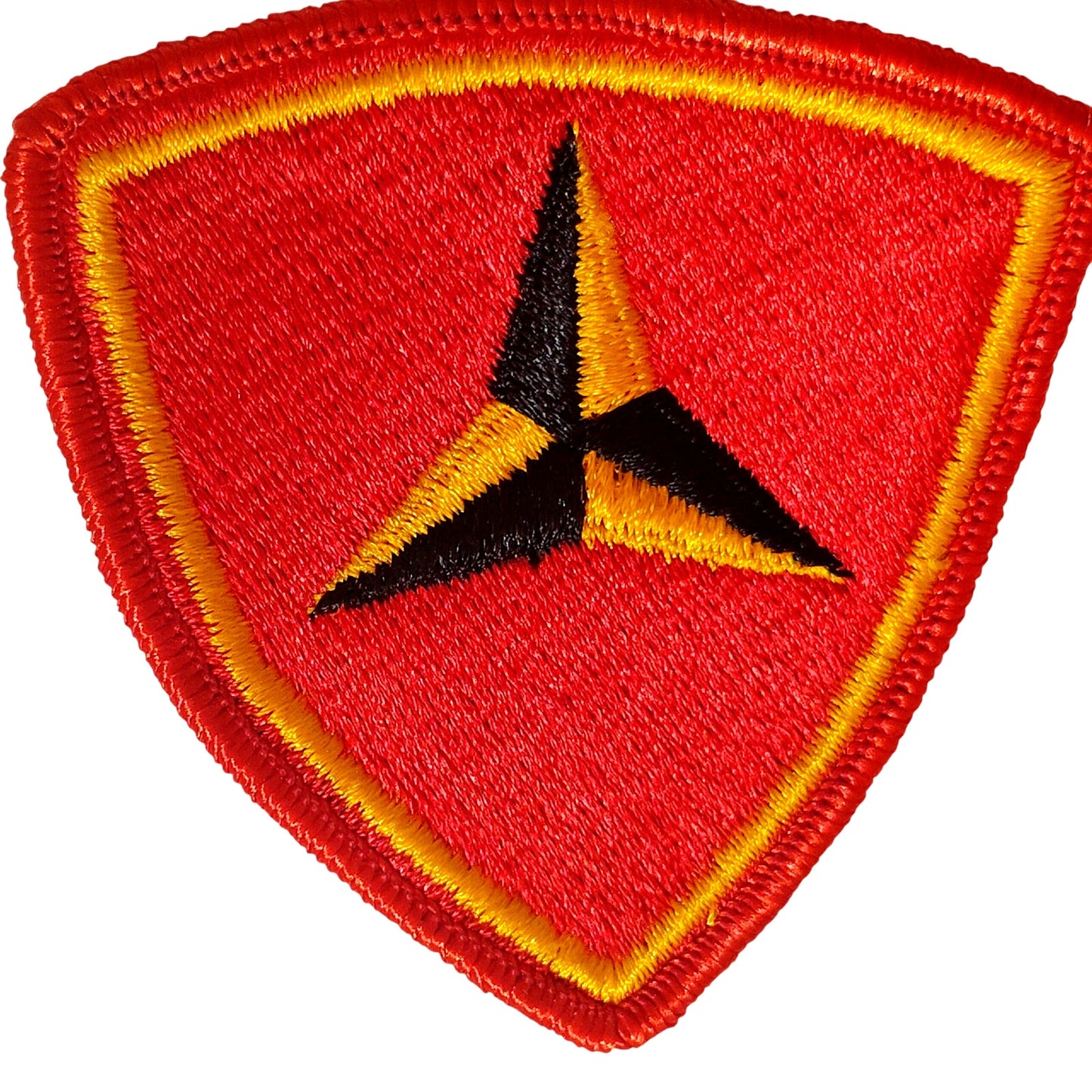 USMC 3rd Marine Division Patch – Red Shield – 3" × 3"- Sew-On