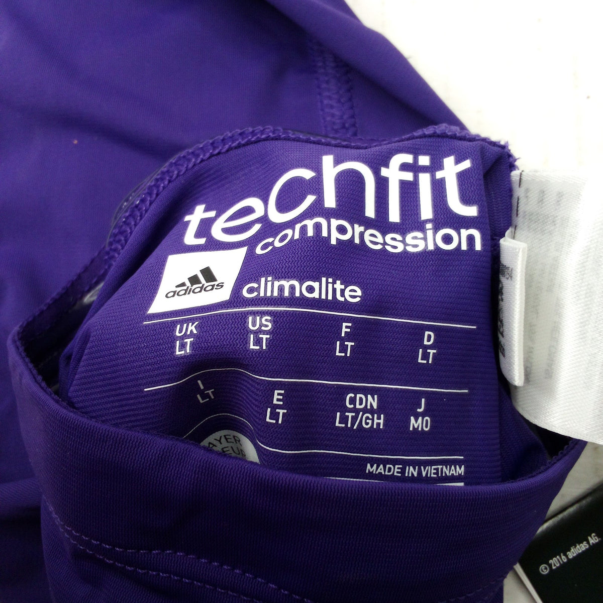 Adidas Techfit Climalite Padded Compression Arm Sleeve Purple LT Large Tall