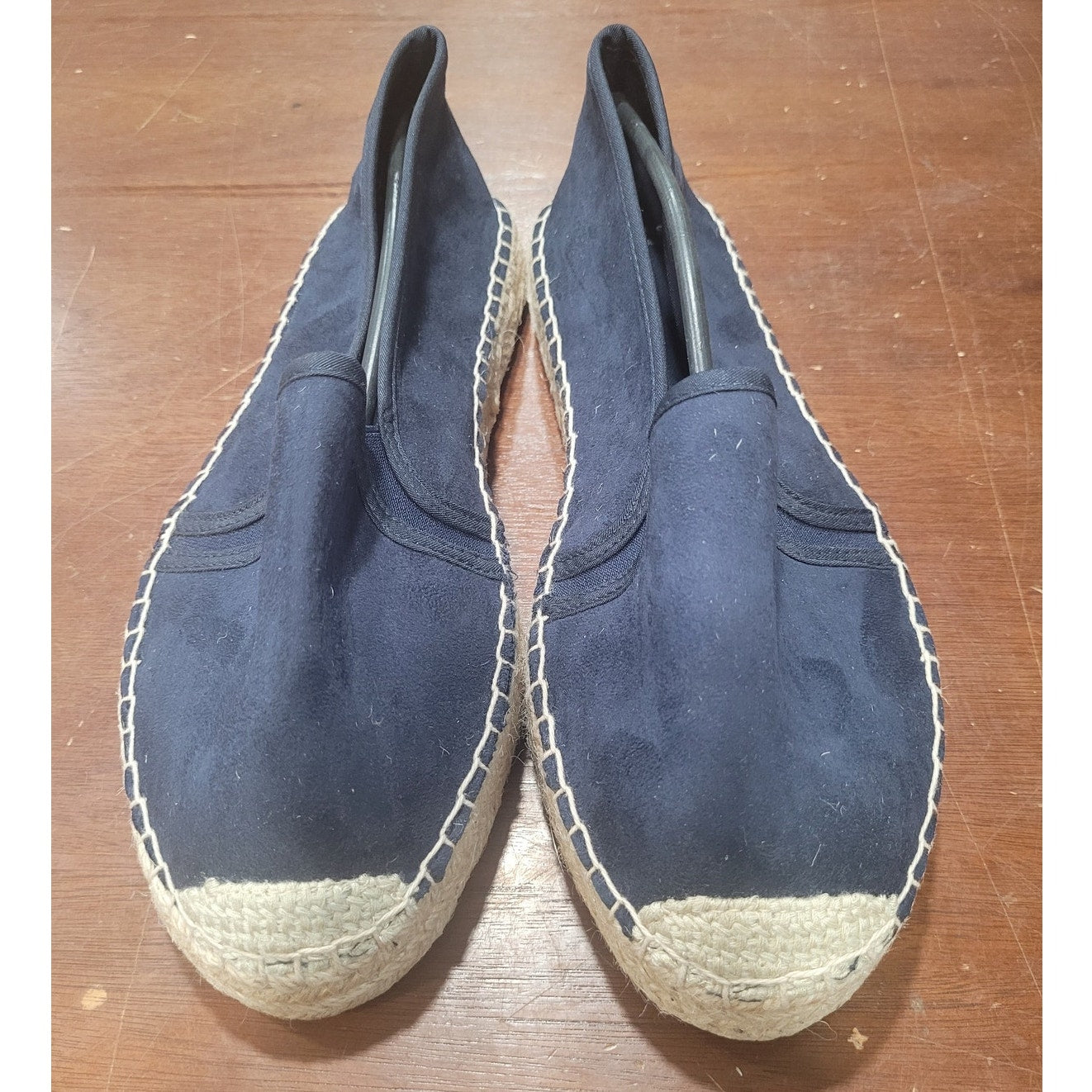 EVANS Women’s Navy Sneaker – Wide Fit, Espadrille Sole, Size 5 EEE