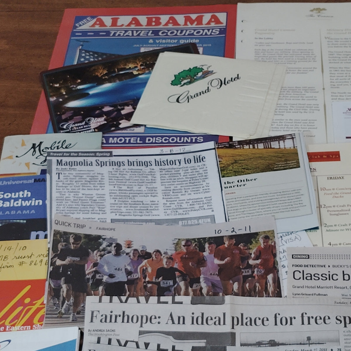 Point Clear Alabama 2010 Ephemera Collection Grand Hotel Marriott Memorabilia