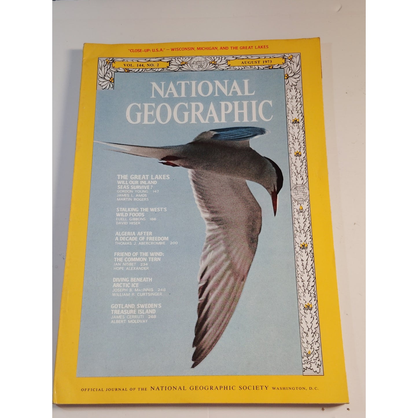 National Geographic Magazine – August 1973, Great Lakes, Arctic Ice, Algeria