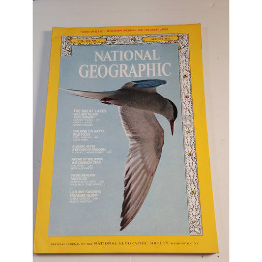 National Geographic Magazine – August 1973, Great Lakes, Arctic Ice, Algeria
