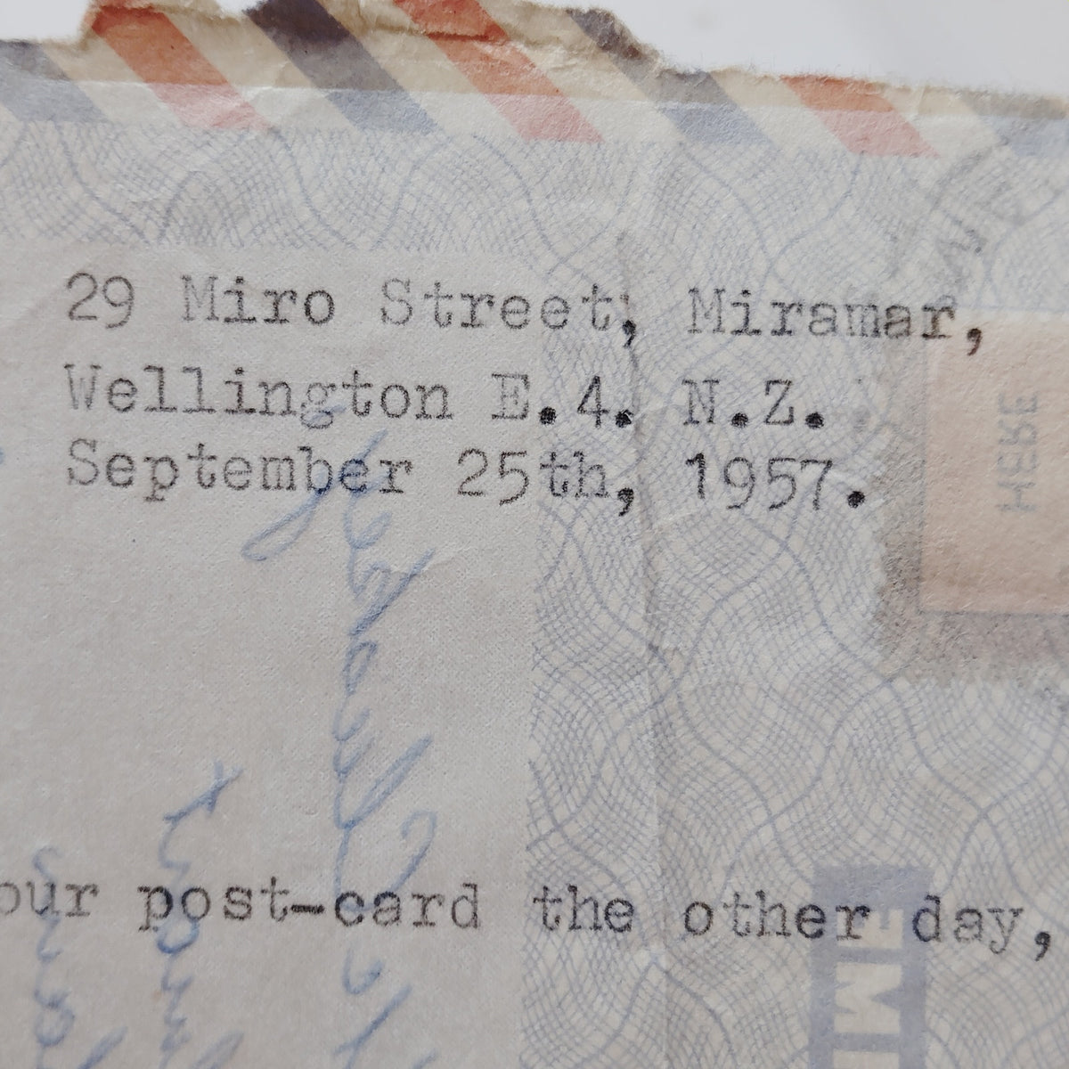 1957 New Zealand 8d Aerogramme Cover to USA - Queen Elizabeth II Airmail