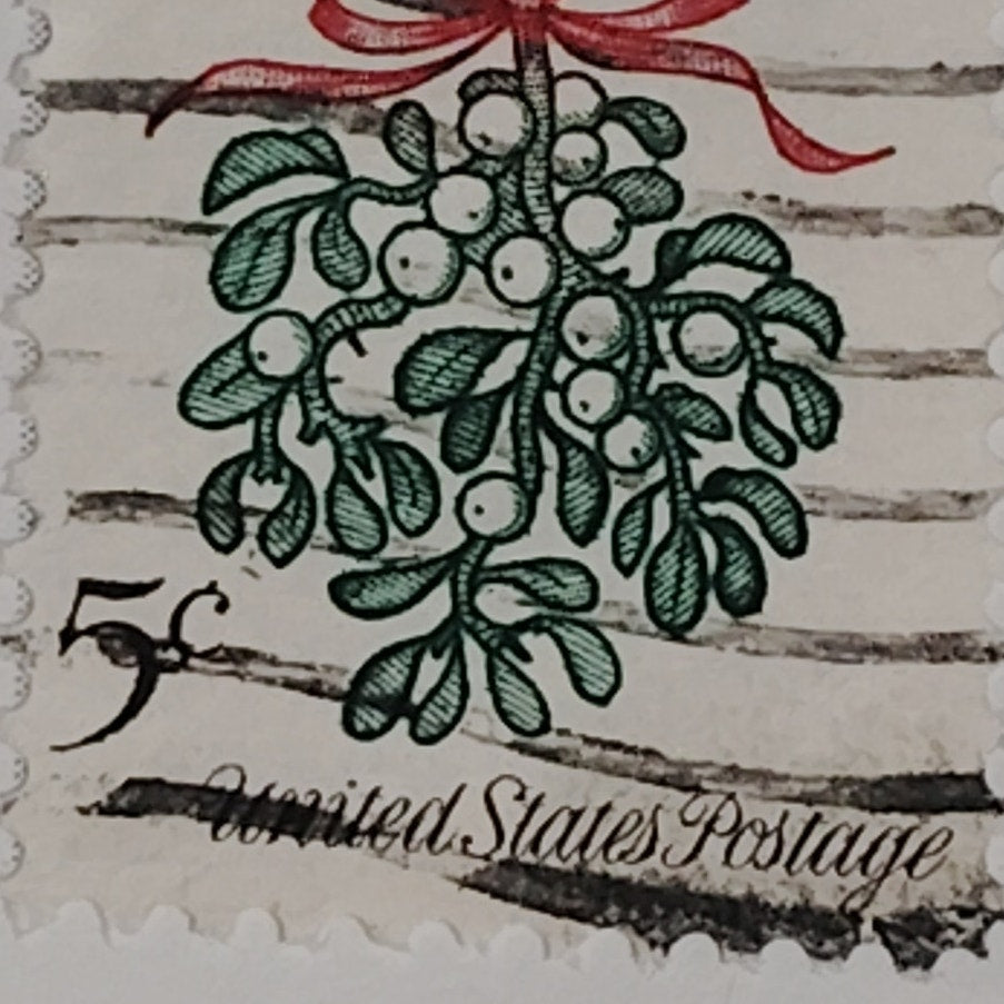 1964 Scott #1252 – 5¢ Mistletoe Botanical / Christmas Issue – Canceled